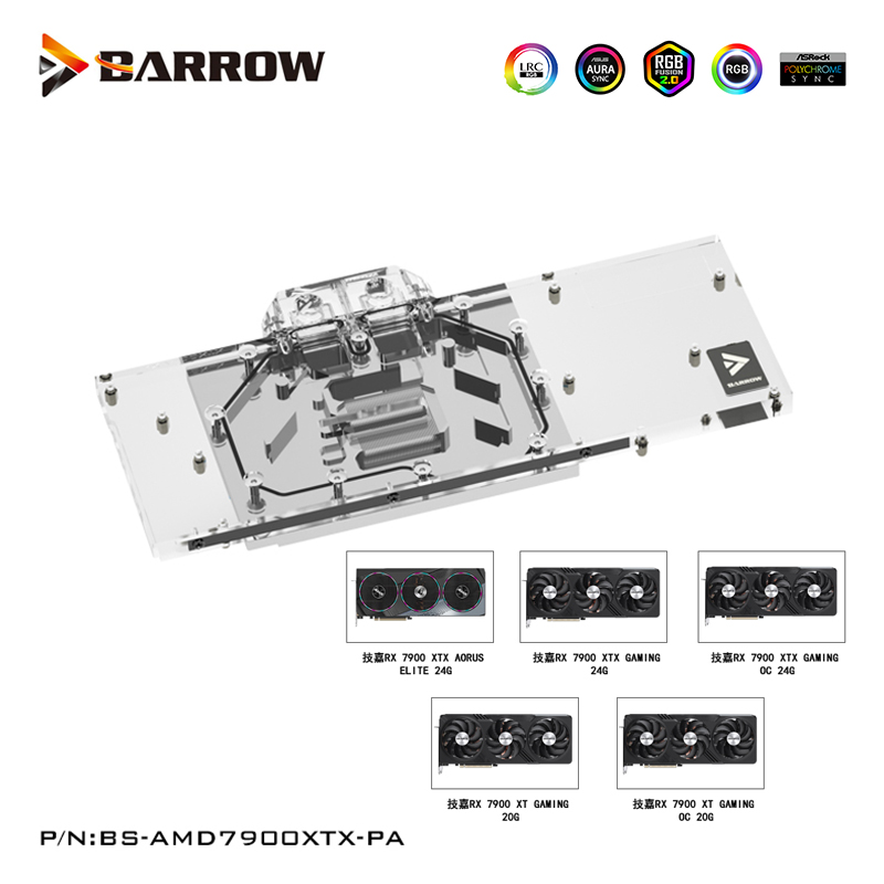 Rx 7900 Xt 20Gb - Bloco de água gpu carrinho de