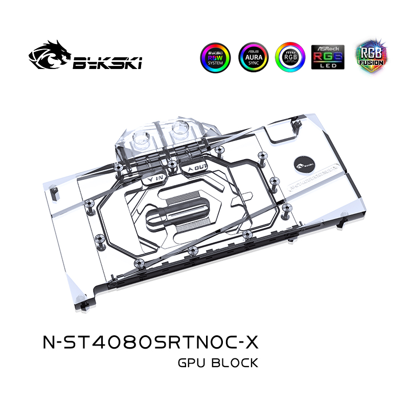 Bloco de GPU Bykski N-ST4080SR - Rtx 4080 Water Cooling Block avaliação e preço