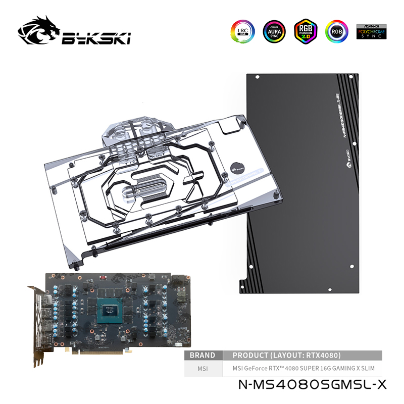 Bykski bloco de água para msi  - Rtx 4080 Water Cooling Block avaliação e preço