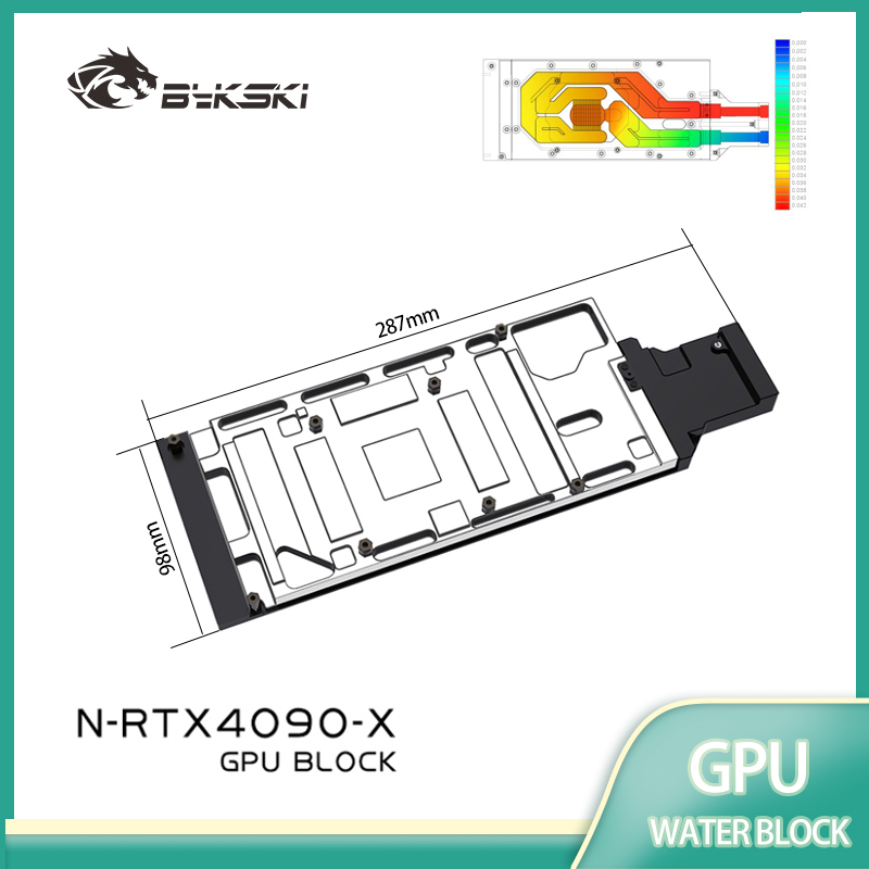 Bykski N-RTX4090-X Bloco de Ág - Rtx 4090 Water Block Full Cover avaliação e preço